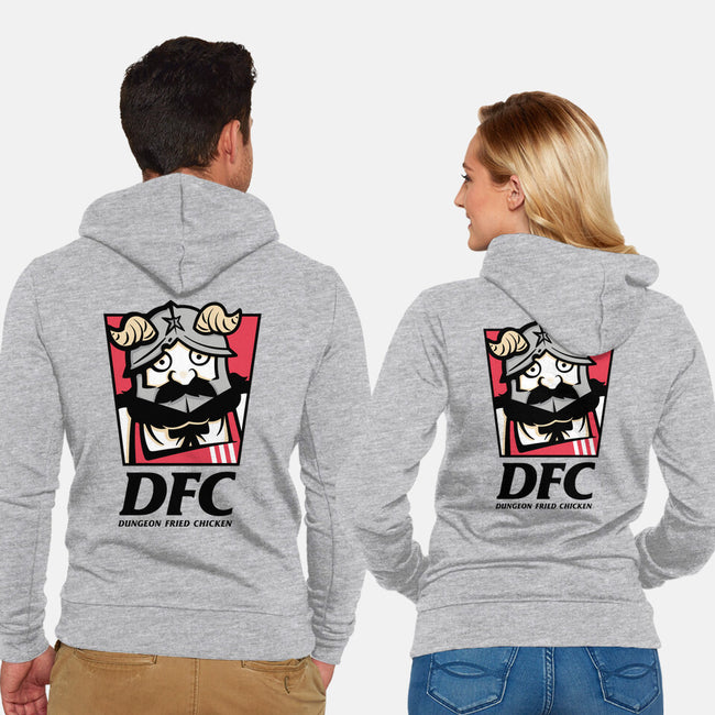 Dungeon Fried Chicken-Unisex-Zip-Up-Sweatshirt-Eilex Design