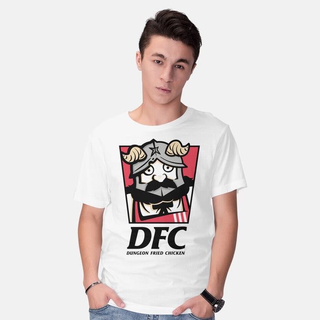 Dungeon Fried Chicken-Mens-Basic-Tee-Eilex Design