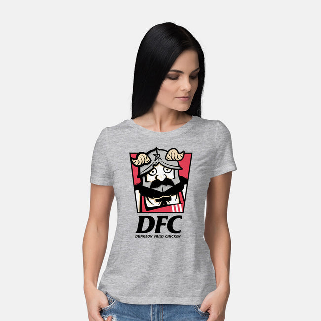 Dungeon Fried Chicken-Womens-Basic-Tee-Eilex Design