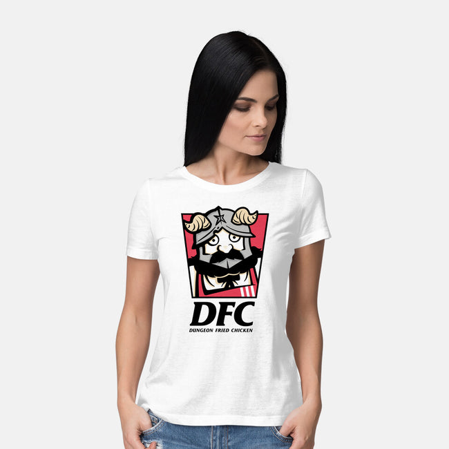 Dungeon Fried Chicken-Womens-Basic-Tee-Eilex Design