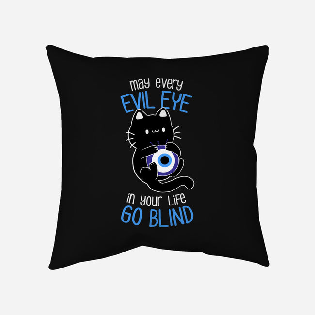 The Evil Eye Cat-None-Removable Cover-Throw Pillow-tobefonseca