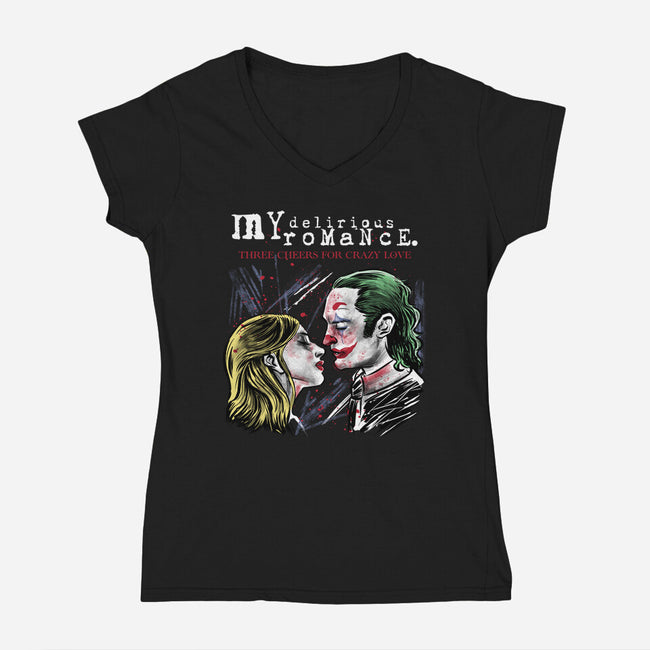 My Delirious Romance-Womens-V-Neck-Tee-zascanauta