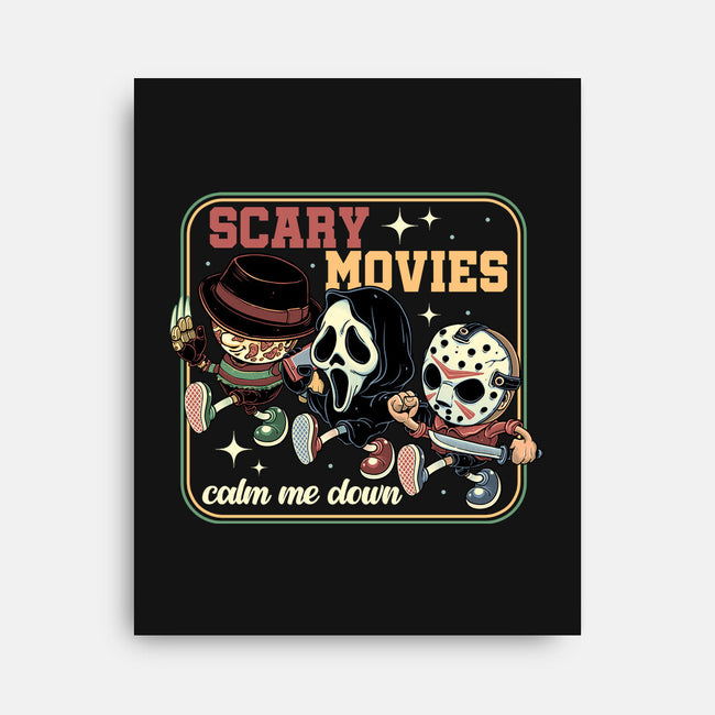 Scary Movies-None-Stretched-Canvas-gorillafamstudio