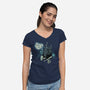 The Lost Ring-Womens-V-Neck-Tee-gorillafamstudio