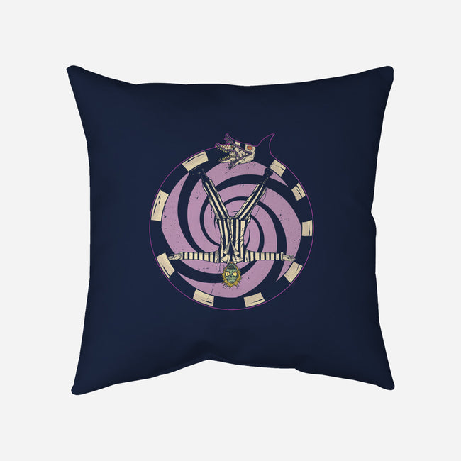 Pentagram Beetlejuice-None-Removable Cover-Throw Pillow-Green Devil