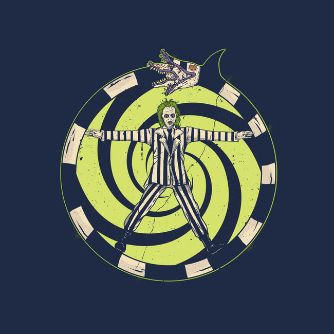 Vitruvian Beetlejuice-None-Polyester-Shower Curtain-Green Devil