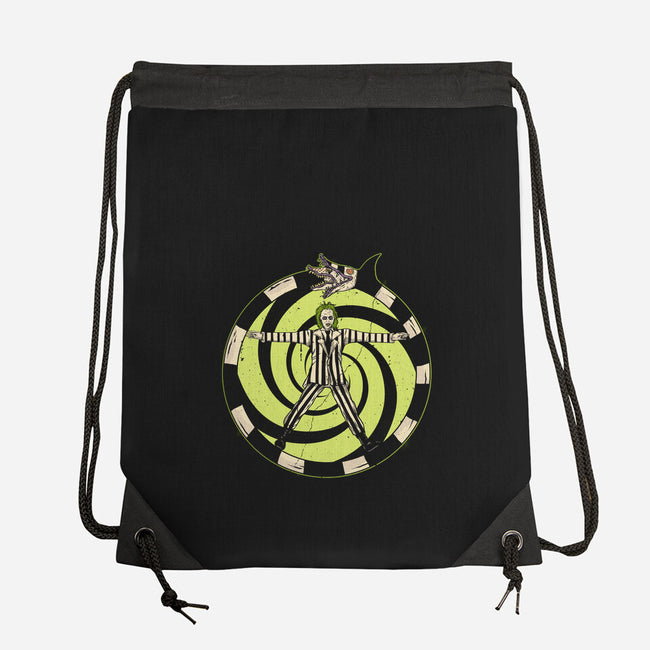 Vitruvian Beetlejuice-None-Drawstring-Bag-Green Devil