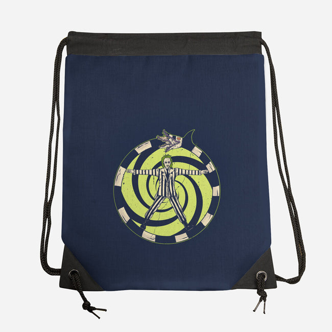 Vitruvian Beetlejuice-None-Drawstring-Bag-Green Devil