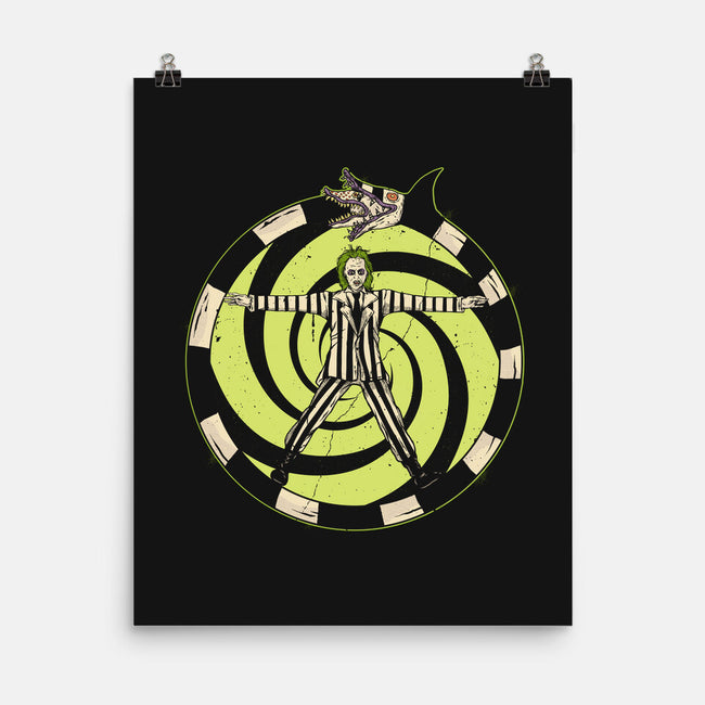 Vitruvian Beetlejuice-None-Matte-Poster-Green Devil