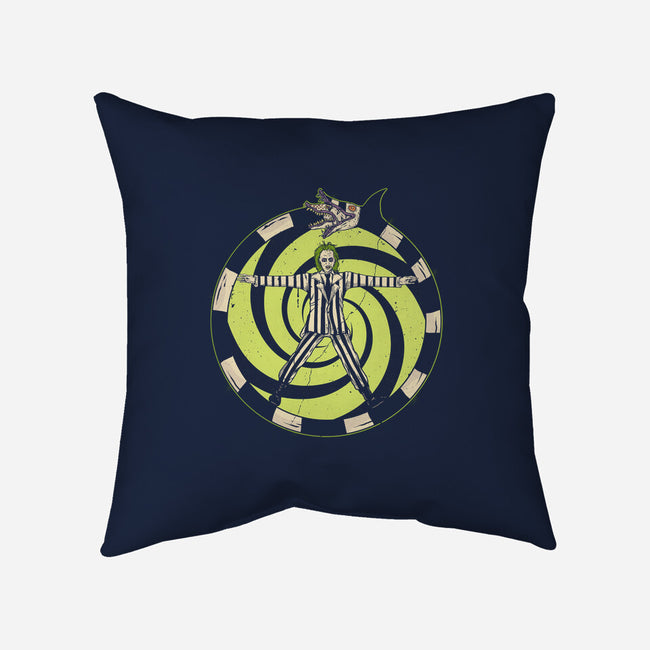 Vitruvian Beetlejuice-None-Non-Removable Cover w Insert-Throw Pillow-Green Devil