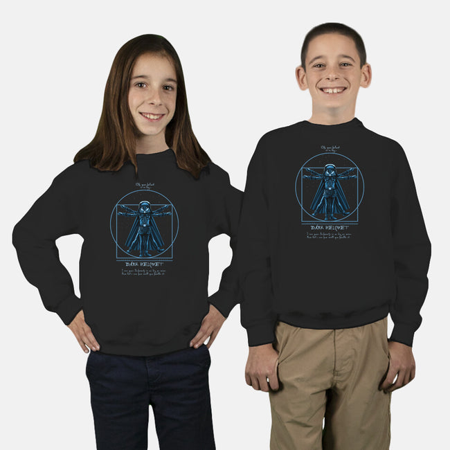 Vitruvian Helmet-Youth-Crew Neck-Sweatshirt-daobiwan