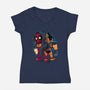 Double Healing Factor-Womens-V-Neck-Tee-Bruno Mota