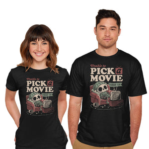 Unable To Pick A Movie-Mens-Basic-Tee-eduely