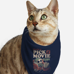 Unable To Pick A Movie-Cat-Bandana-Pet Collar-eduely