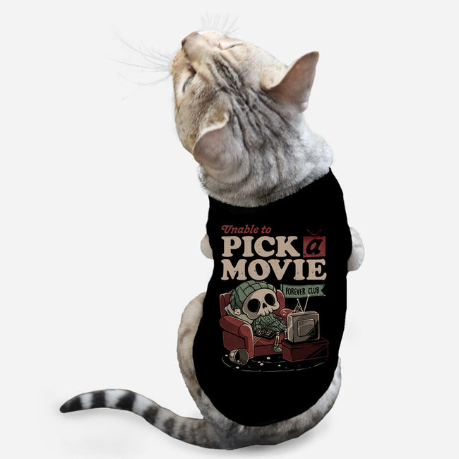 Unable To Pick A Movie-Cat-Basic-Pet Tank-eduely