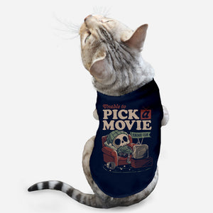 Unable To Pick A Movie-Cat-Basic-Pet Tank-eduely
