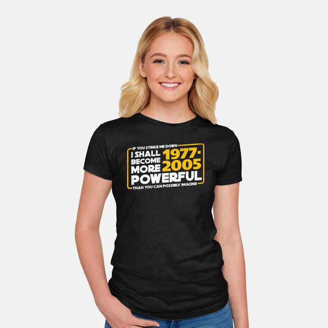 The Force GL-Womens-Fitted-Tee-rocketman_art