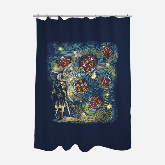 Starry Dice-None-Polyester-Shower Curtain-zascanauta