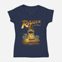 Raider Of The Lost Cookie-Womens-V-Neck-Tee-retrodivision