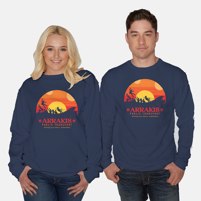 The Arrakis Train-Unisex-Crew Neck-Sweatshirt-Gamma-Ray