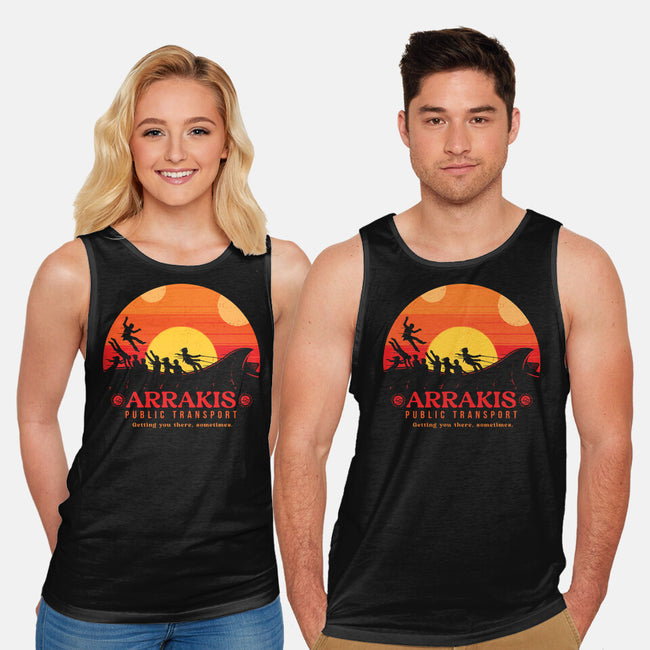 The Arrakis Train-Unisex-Basic-Tank-Gamma-Ray