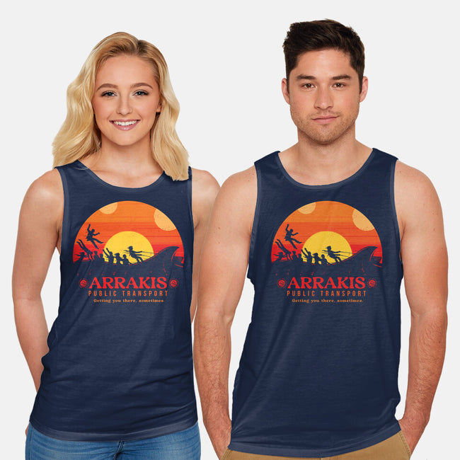 The Arrakis Train-Unisex-Basic-Tank-Gamma-Ray