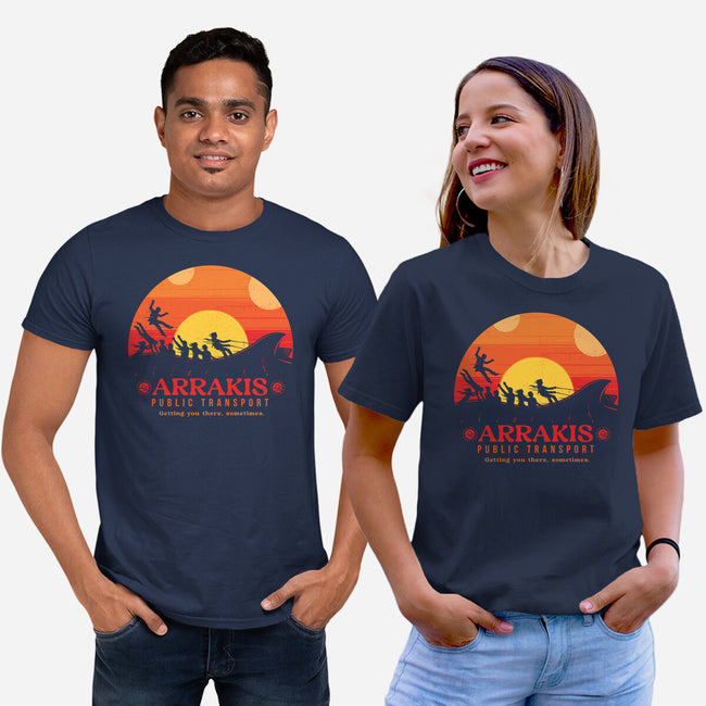 The Arrakis Train-Unisex-Basic-Tee-Gamma-Ray