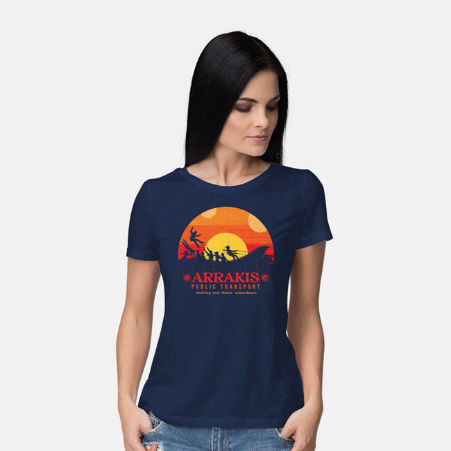 The Arrakis Train-Womens-Basic-Tee-Gamma-Ray