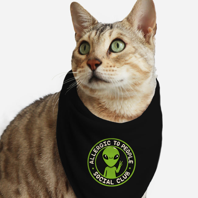 Allergic To People Social Club-Cat-Bandana-Pet Collar-tobefonseca