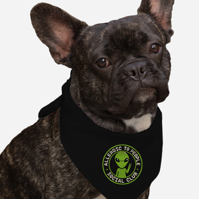 Allergic To People Social Club-Dog-Bandana-Pet Collar-tobefonseca