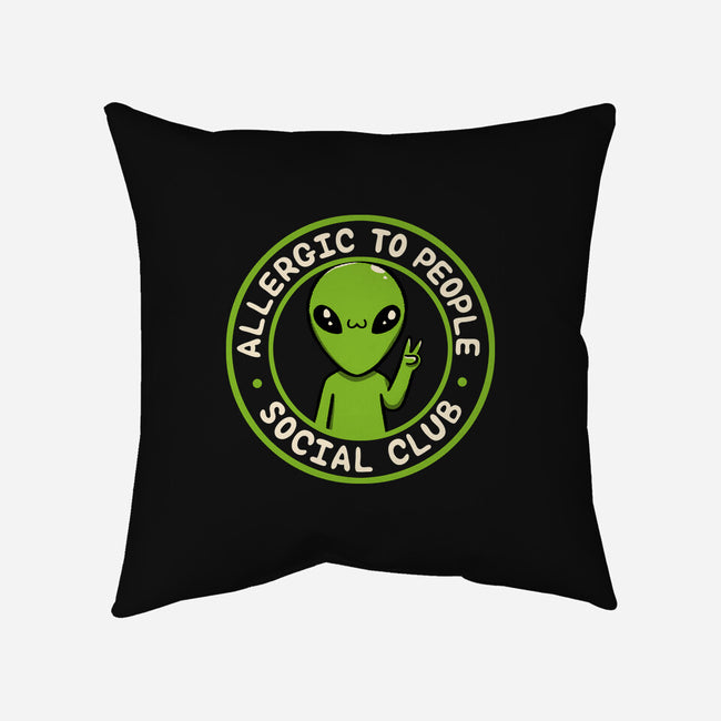 Allergic To People Social Club-None-Non-Removable Cover w Insert-Throw Pillow-tobefonseca