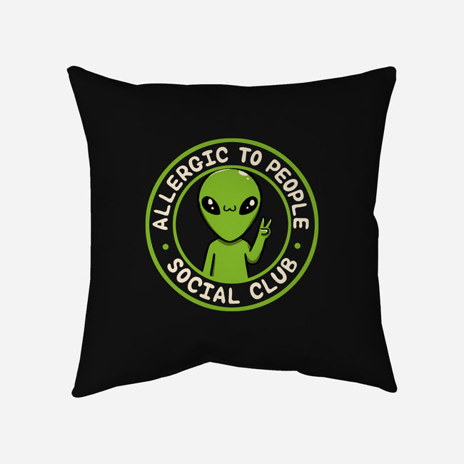 Allergic To People Social Club-None-Removable Cover-Throw Pillow-tobefonseca