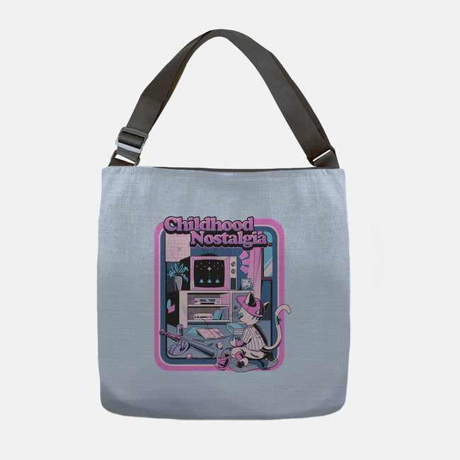 Childhood Nostalgia Blue-None-Adjustable Tote-Bag-tobefonseca