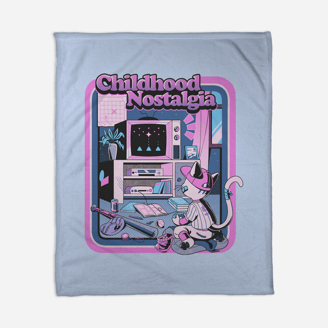 Childhood Nostalgia Blue-None-Fleece-Blanket-tobefonseca
