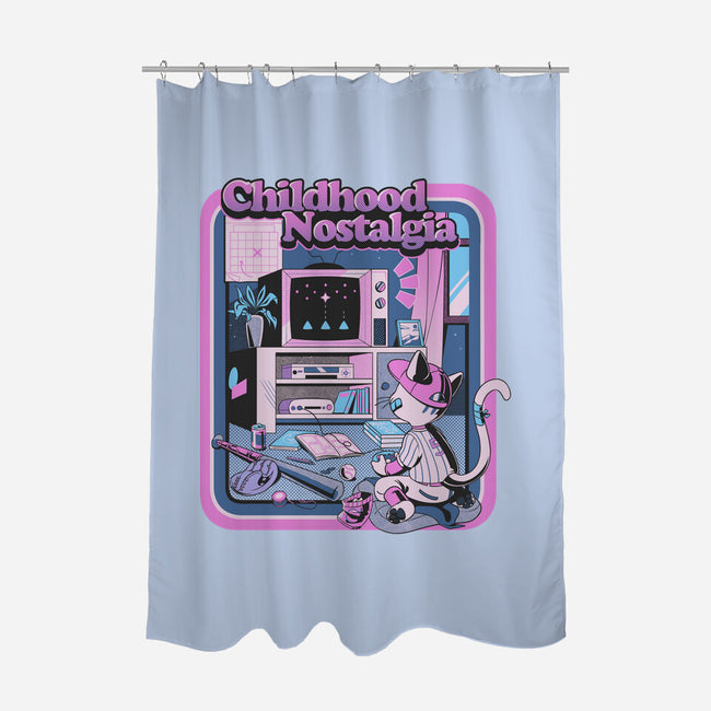 Childhood Nostalgia Blue-None-Polyester-Shower Curtain-tobefonseca