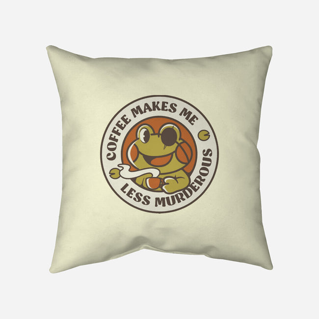 Less Murderous Frog-None-Removable Cover w Insert-Throw Pillow-tobefonseca