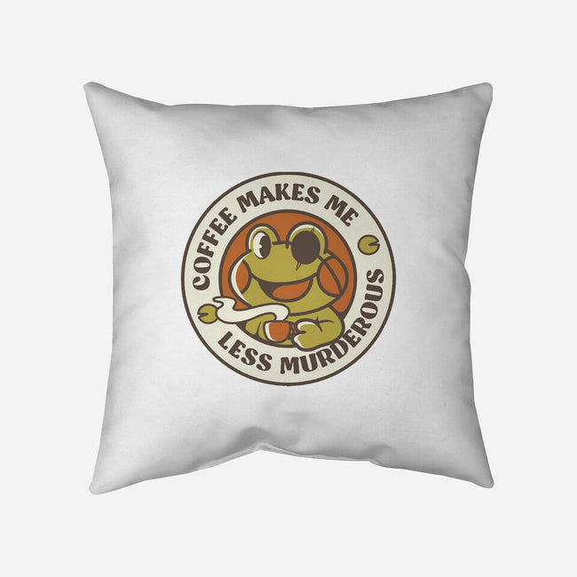 Less Murderous Frog-None-Removable Cover w Insert-Throw Pillow-tobefonseca