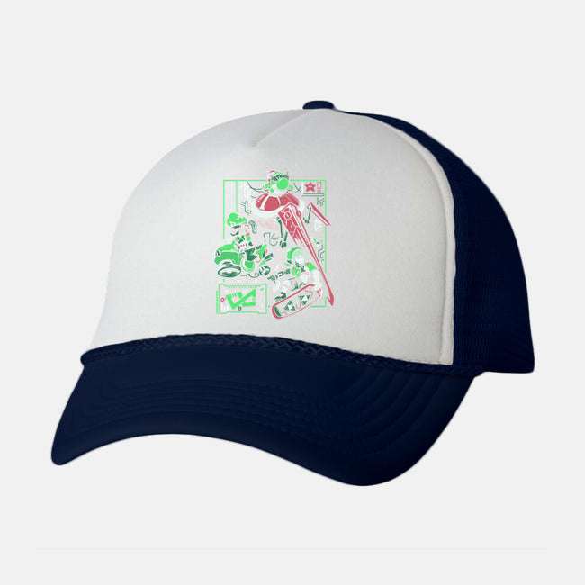 Cyber City Rush-Unisex-Trucker-Hat-Heyra Vieira