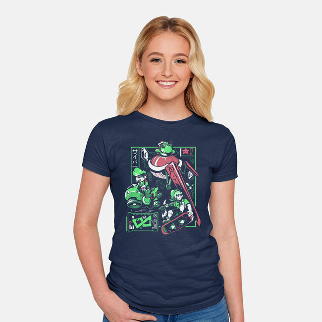 Cyber City Rush-Womens-Fitted-Tee-Heyra Vieira