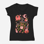 Halloween Kappa Party-Womens-V-Neck-Tee-ilustrata