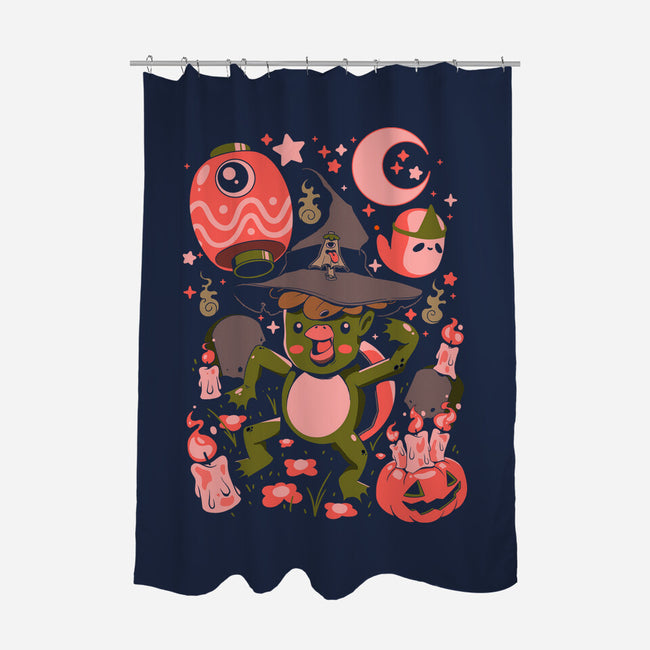 Halloween Kappa Party-None-Polyester-Shower Curtain-ilustrata