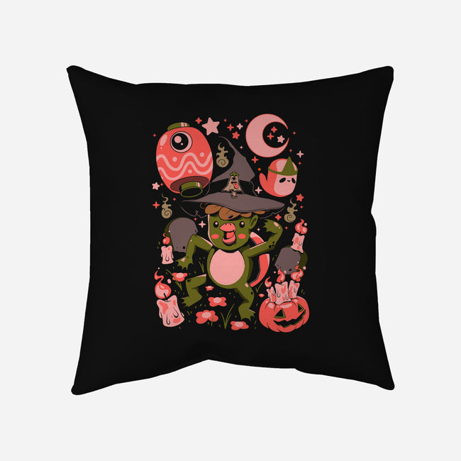 Halloween Kappa Party-None-Non-Removable Cover w Insert-Throw Pillow-ilustrata