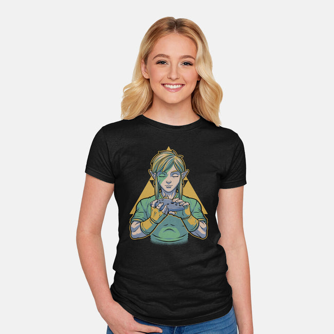 Glam Rock Elf-Womens-Fitted-Tee-Studio Mootant