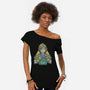 Glam Rock Elf-Womens-Off Shoulder-Tee-Studio Mootant