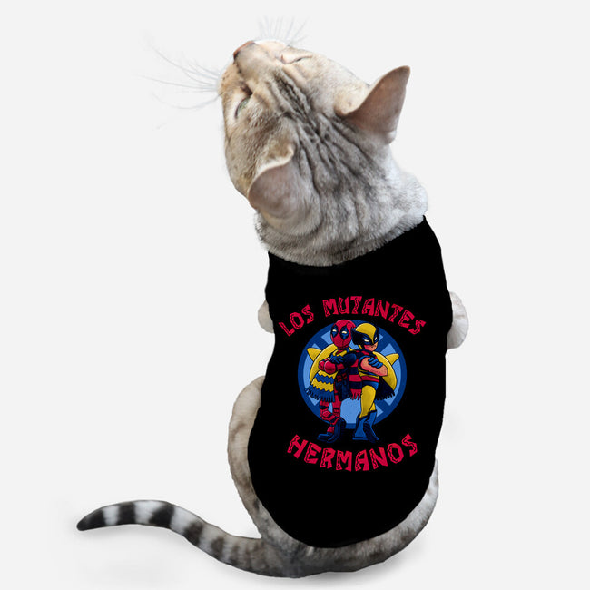 Los Mutantes Hermanos-Cat-Basic-Pet Tank-teesgeex