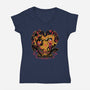 Hell Couple Animation-Womens-V-Neck-Tee-Studio Mootant