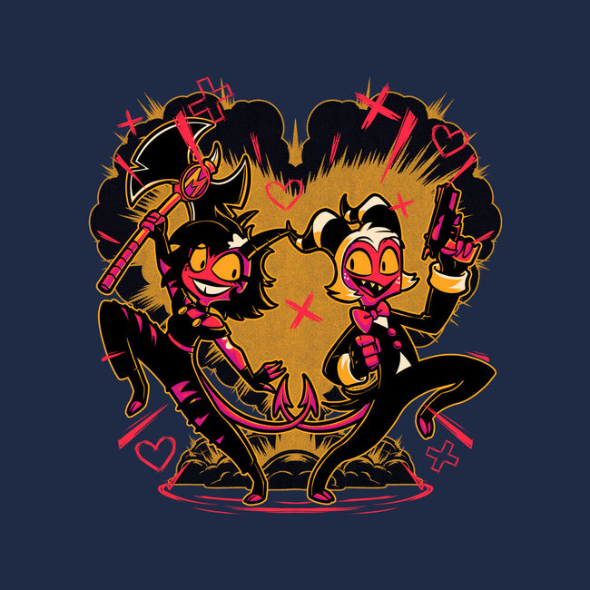 Hell Couple Animation-Womens-Fitted-Tee-Studio Mootant