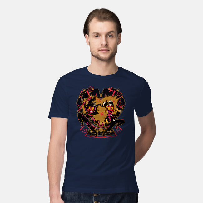 Hell Couple Animation-Mens-Premium-Tee-Studio Mootant