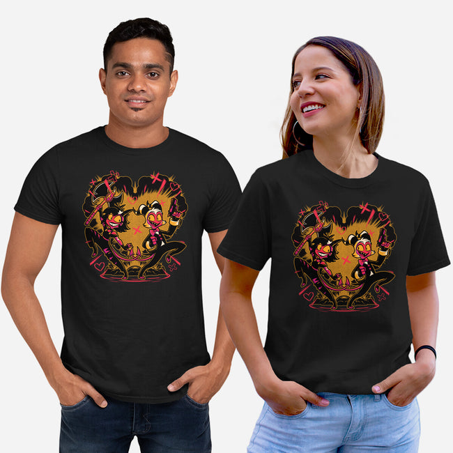 Hell Couple Animation-Unisex-Basic-Tee-Studio Mootant