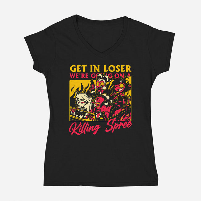 Hell Boss Meme-Womens-V-Neck-Tee-Studio Mootant